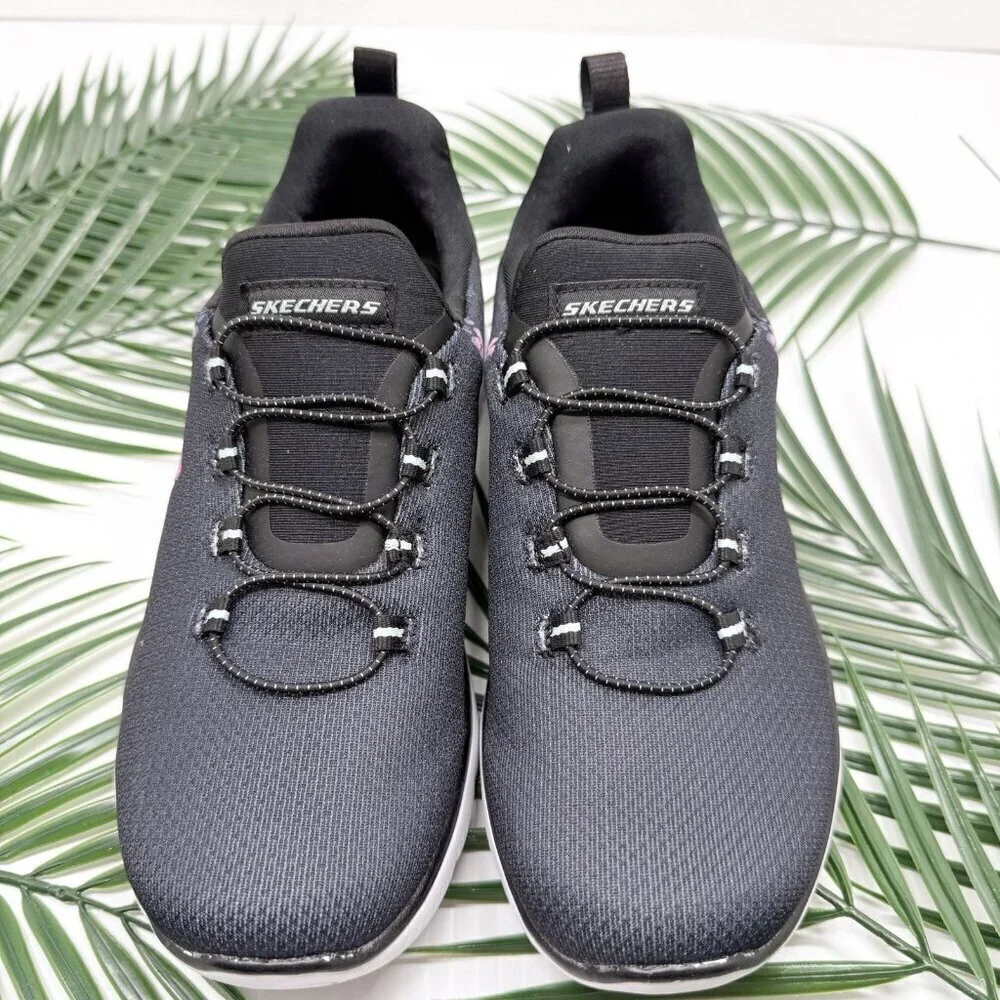 Skechers Summits Slip-On Sneakers Floral Print Washable Size 6 Memory Foam